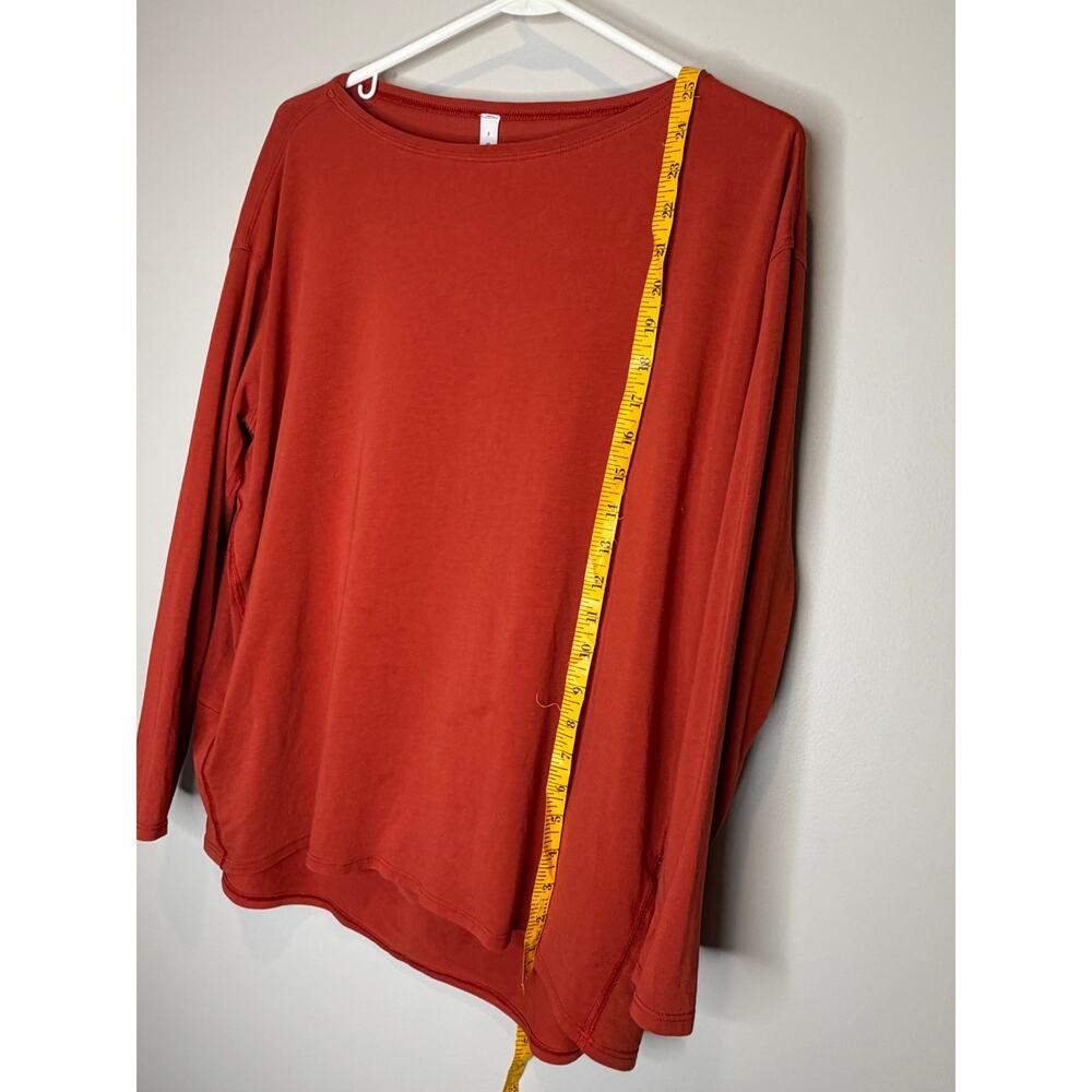 Lululemon Spiced Copper Long Sleeve Top Size 8 Relaxed Fit Athleisure - Picture 6 of 8